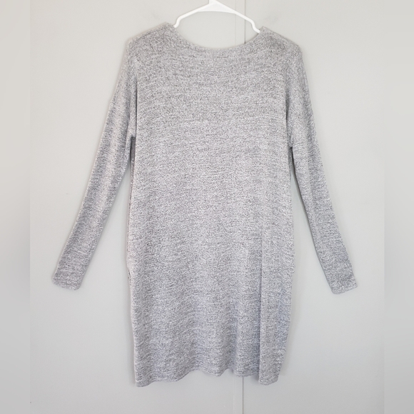 Aritzia Wilfred Free Gray Gail V-Neck Sweater Mini Dress - Picture 7 of 12